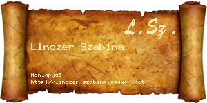 Linczer Szabina névjegykártya